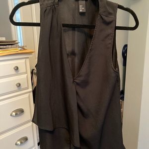 Black asymmetrical H&M top